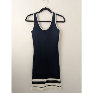 Lulu's Sleeveless Ribbed Bodycon Navy Blue Dress (S)
